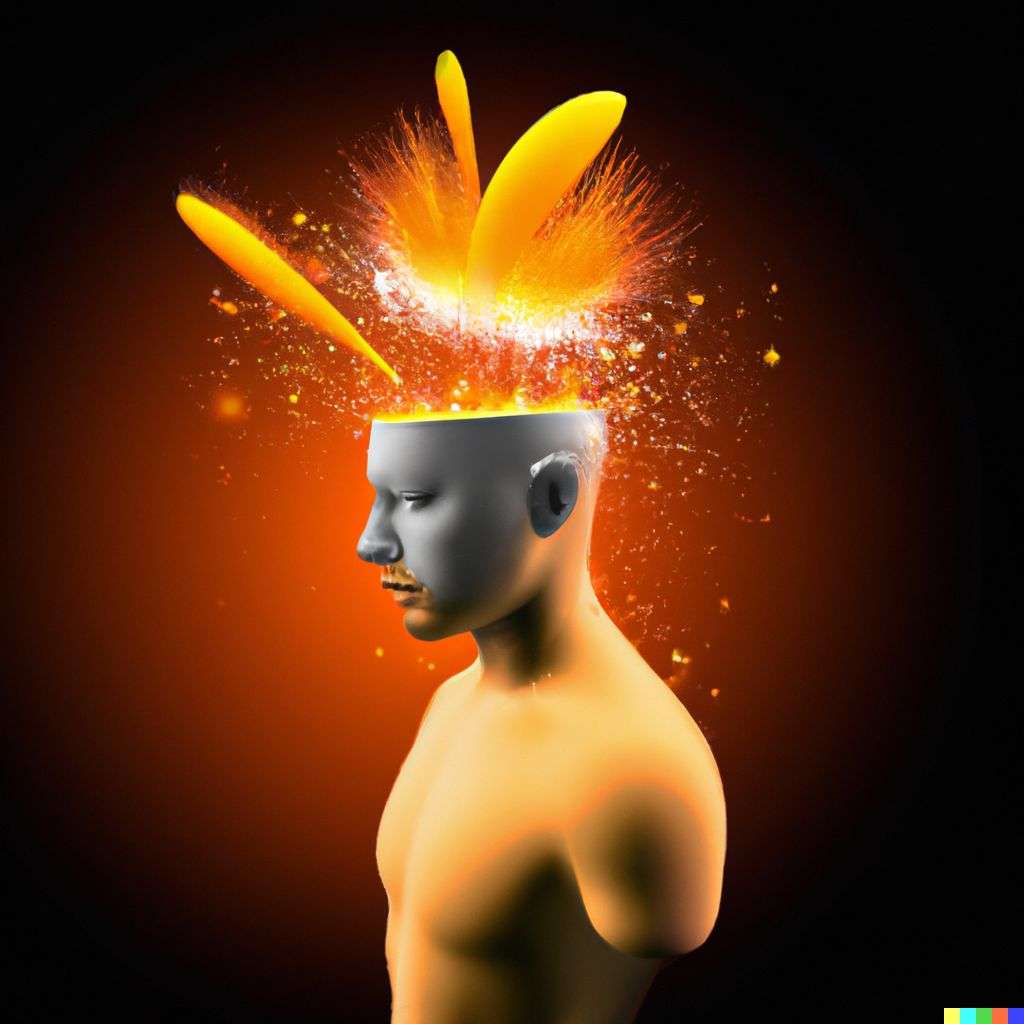a representation of anxiety, digital art, 3D style
